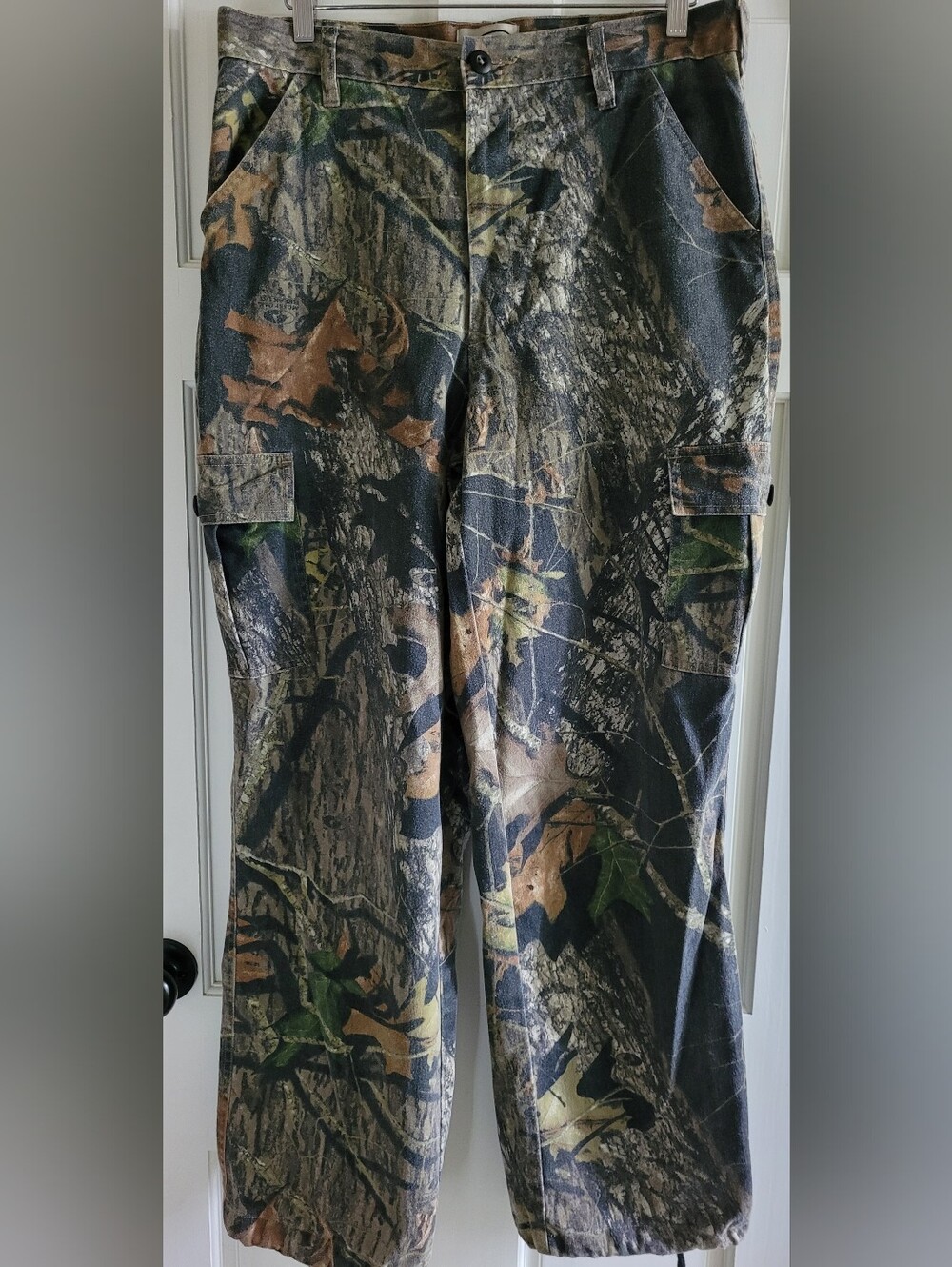 FIELDSTONE Men's Camo Cargo Pants - Realtree-Style Green/Brown Pattern